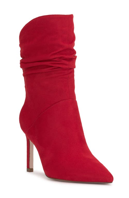 Jessica Simpson Elisti Womens Pull On Stiletto Mid-calf Boots In Red Muse