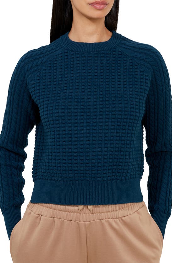 FRENCH CONNECTION MOZART MIXED STITCH COTTON SWEATER