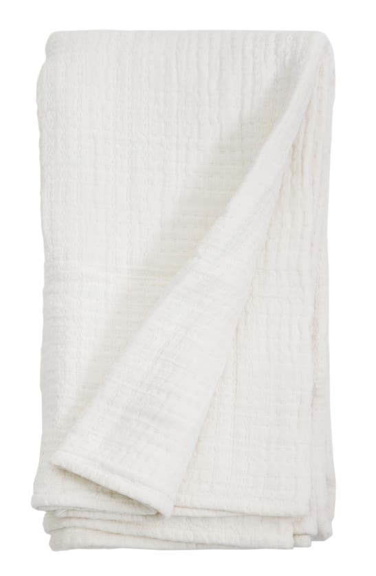 Pom Pom At Home Arrowhead Cotton Blanket In Cream
