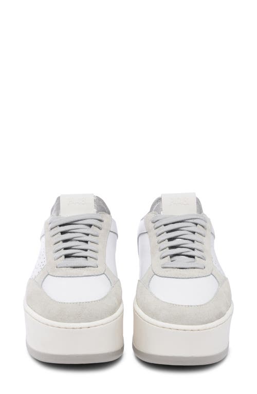 Shop P448 Empire Platform Sneaker In White-silver