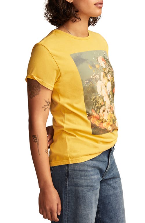 LUCKY BRAND LUCKY BRAND STILL LIFE FLORAL COTTON GRAPHIC T-SHIRT 