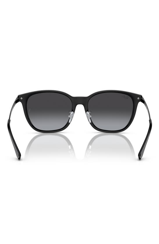 Ray Ban 55mm Gradient Square Sunglasses In Black
