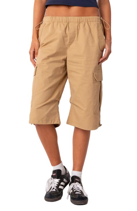 Cotton Bermuda Cargo Shorts