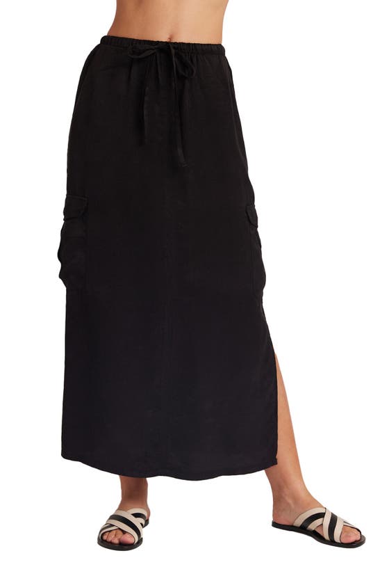 Bella Dahl Golide Bellow Maxi Cargo Skirt In Black