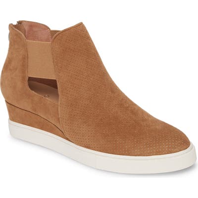 Linea Paolo Amanda Slip-On Wedge Bootie, Brown