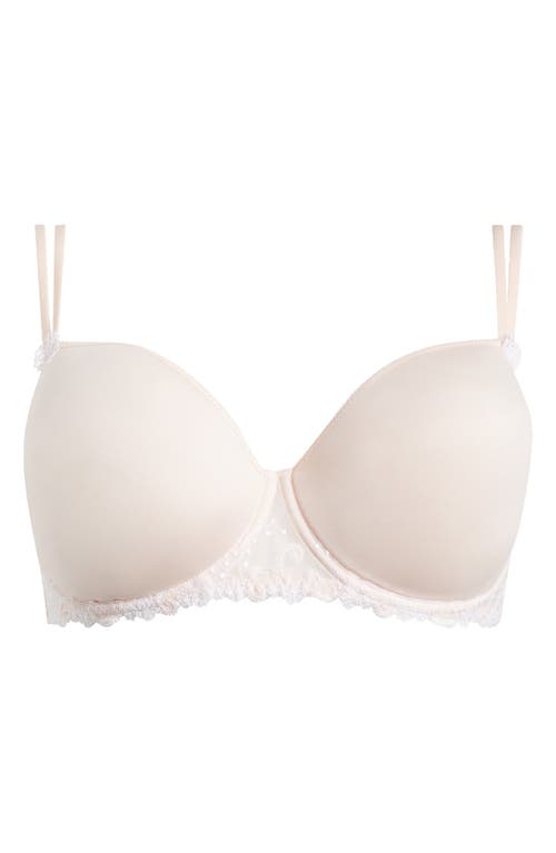 Shop Simone Perele Delice 3d Molded Underwire Demi Bra In Blush