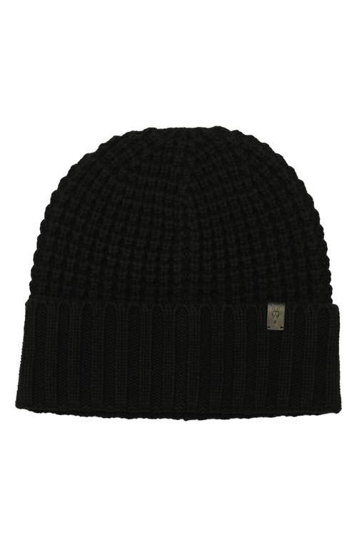 Shop Allsaints Thermal Knit Beanie In Black