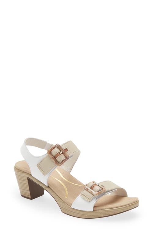 Shop Naot Mode Sandal In White/soft Ivory/latte