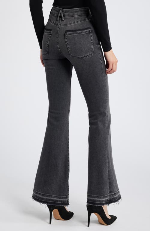 Shop Good American Good Petite Flare Jeans In Black338