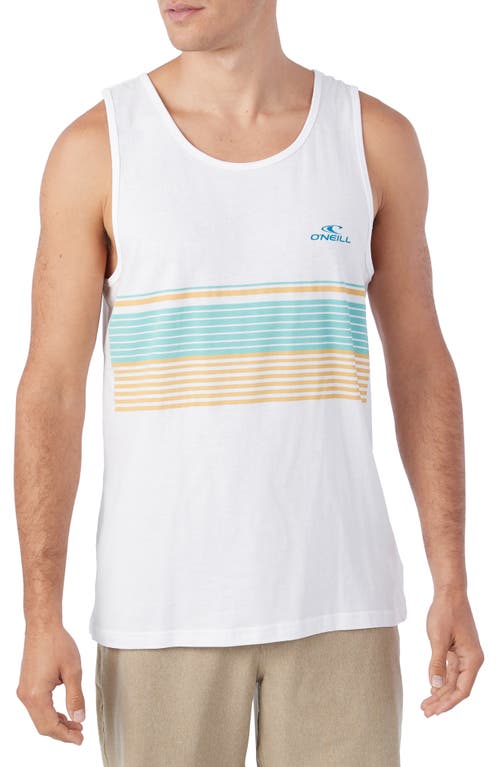 O'Neill Lennox Stripe Tank in White at Nordstrom, Size Small