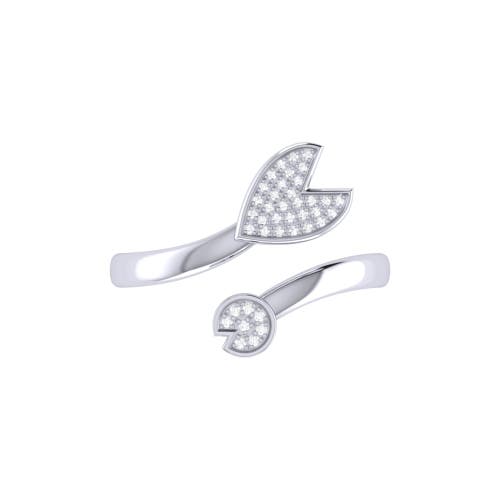 Luvmyjewelry Pac Man Chase Sterling Silver Diamond Open Ring In Silver