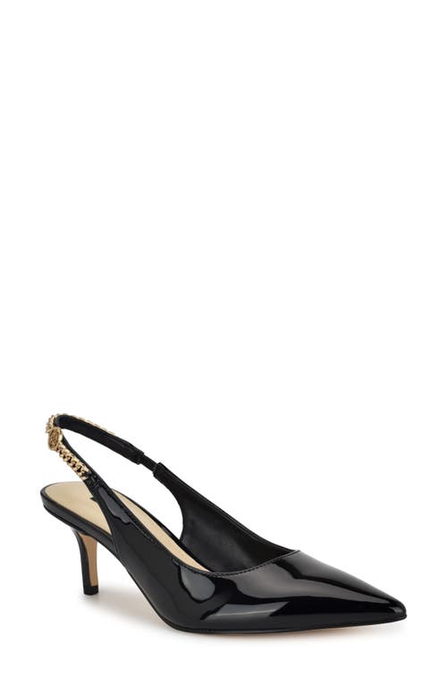 Nine West Annae Slingback Pointed Toe Pump in Black 