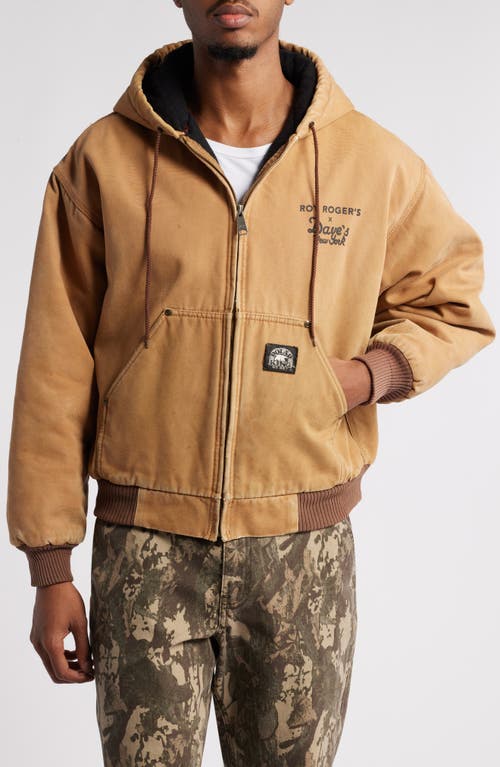 ROY ROGER'S X DAVE'S NEW YORK ROY ROGERS X DAVE'S NEW YORK HOODED LOGO GRAPHIC ZIP JACKET