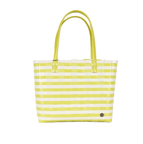 Shop Handed By Sunny Bay Recycled Plastic Weekender Bag In Bright Green/pearl White