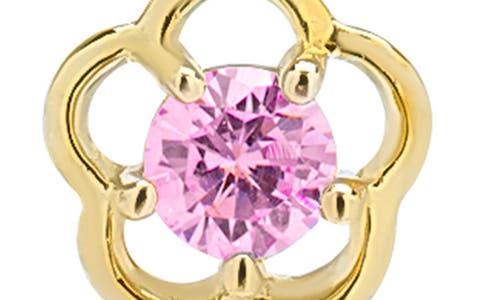 Shop Lily Nily Kids' Flower Cubic Zirconia Drop Earrings In Gold