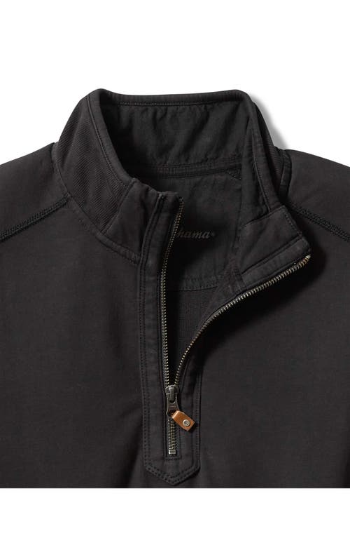 Shop Tommy Bahama French Terry Half Zip Pullover In Coal