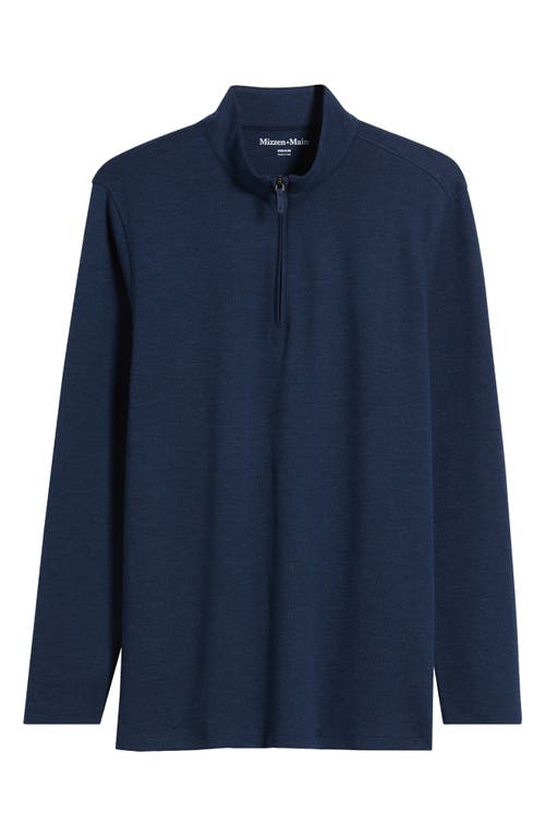 Shop Mizzen + Main Mizzen+main Kpi Quarter Zip Pullover In Navy Heather