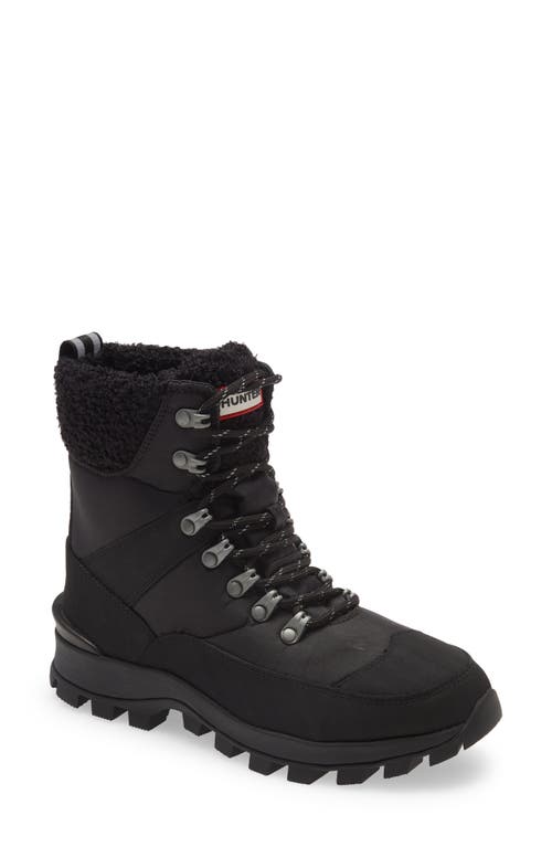 Hunter Waterproof & Insulated Recycled Commando Boot in Black at Nordstrom, Size 10