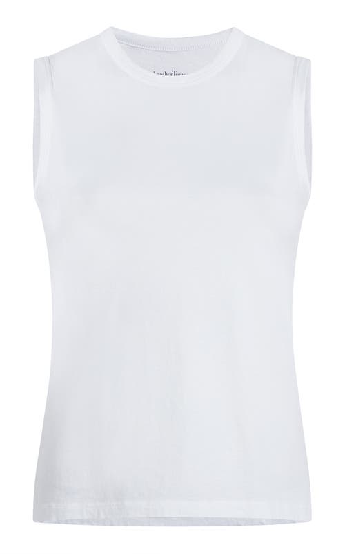 Another Tomorrow Sleeveless Tee In White