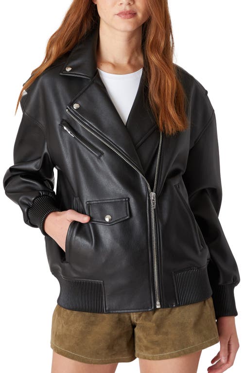 BLANKNYC BLANKNYC FAUX LEATHER MOTO JACKET 