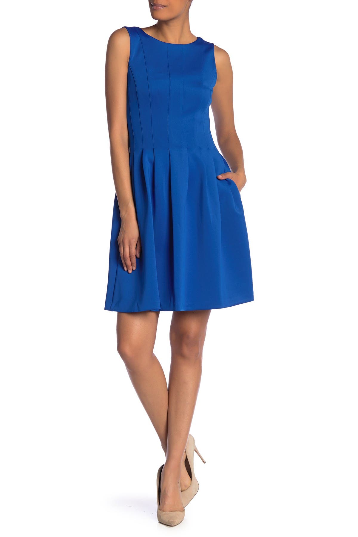 designer fit and flare dresses