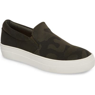Steve Madden Gills Platform Slip-On Sneaker- Green