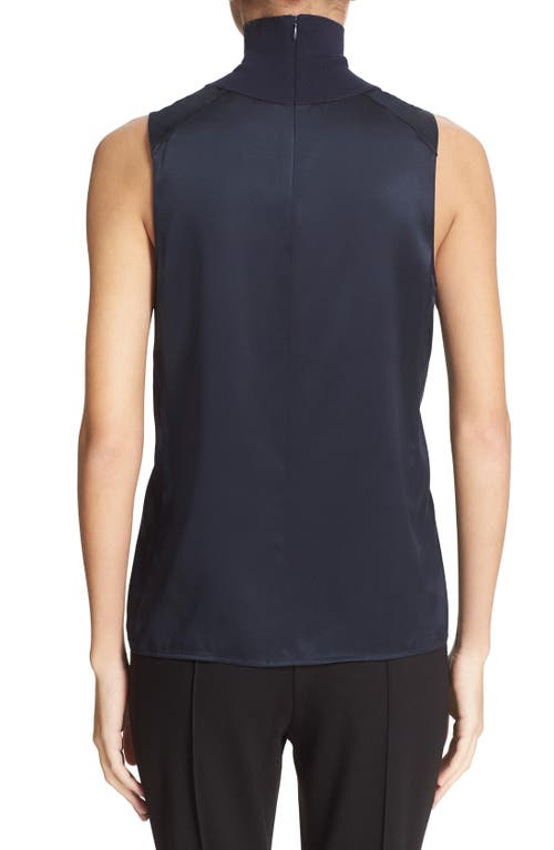 Rag & Bone 'singer' Silk Sleeveless Turtleneck Top In Salute