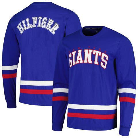 Men's Tommy Hilfiger Royal/Red New York Giants Nolan Long Sleeve T-Shirt