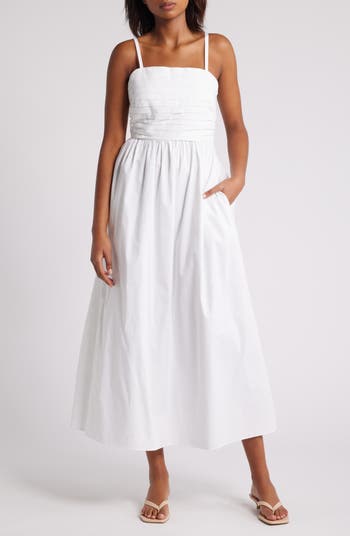 Pleated Bodice Cutout Sundress