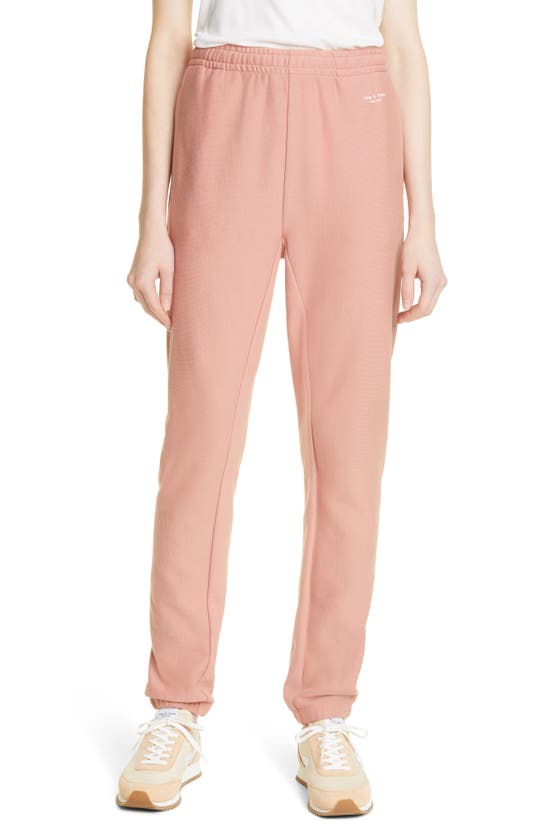 Rag & Bone City Organic Cotton Sweatpants In Mauvdout