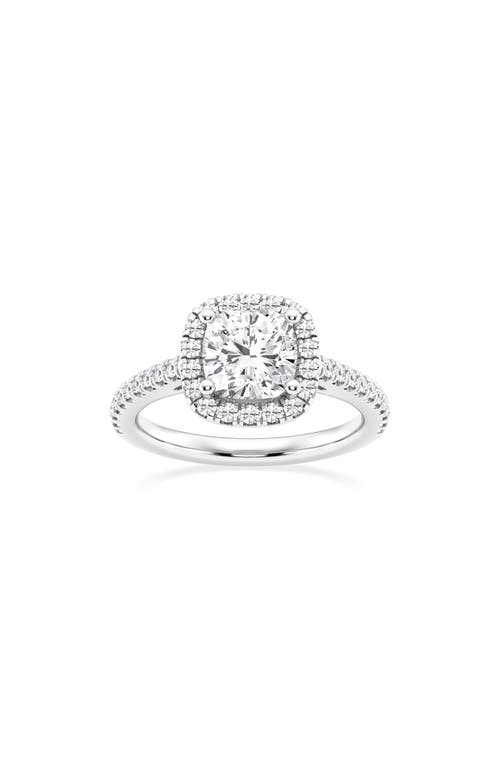 Badgley Mischka Collection Cushion Cut Lab Created Diamond Halo Ring In Platinum