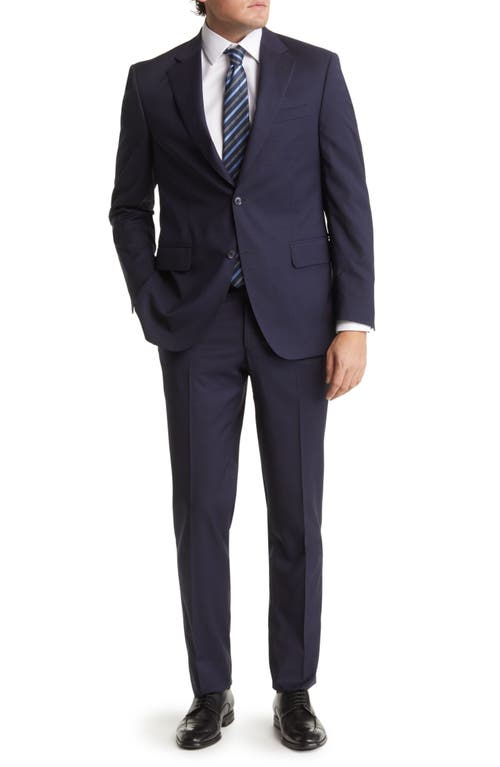 Peter Millar Tailored Fit Stretch Wool Suit in Navy