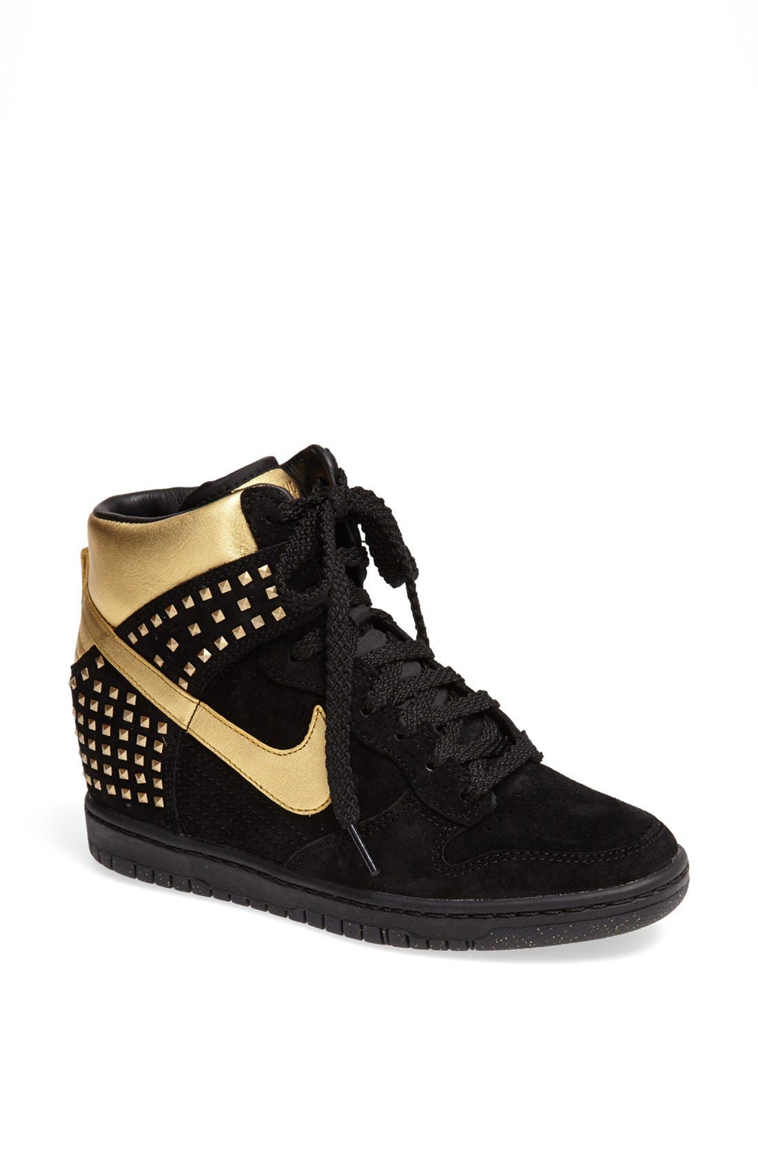 gold wedge sneakers nike