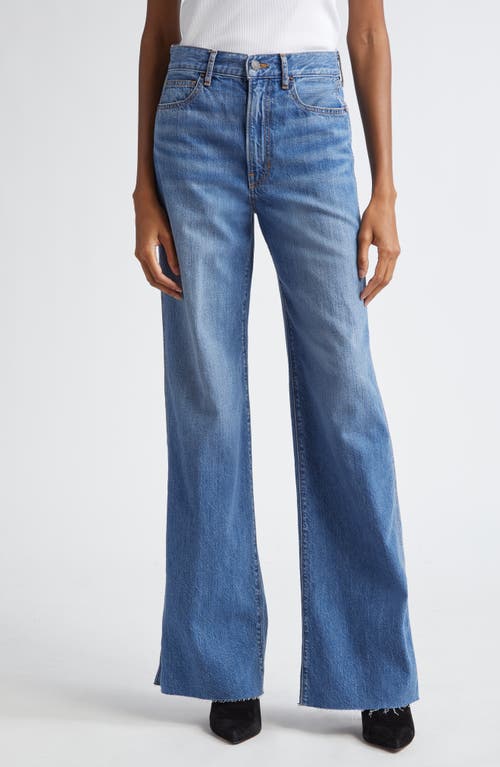 VERONICA BEARD VERONICA BEARD TAYLOR HIGH WAIST RAW HEM WIDE LEG JEANS 