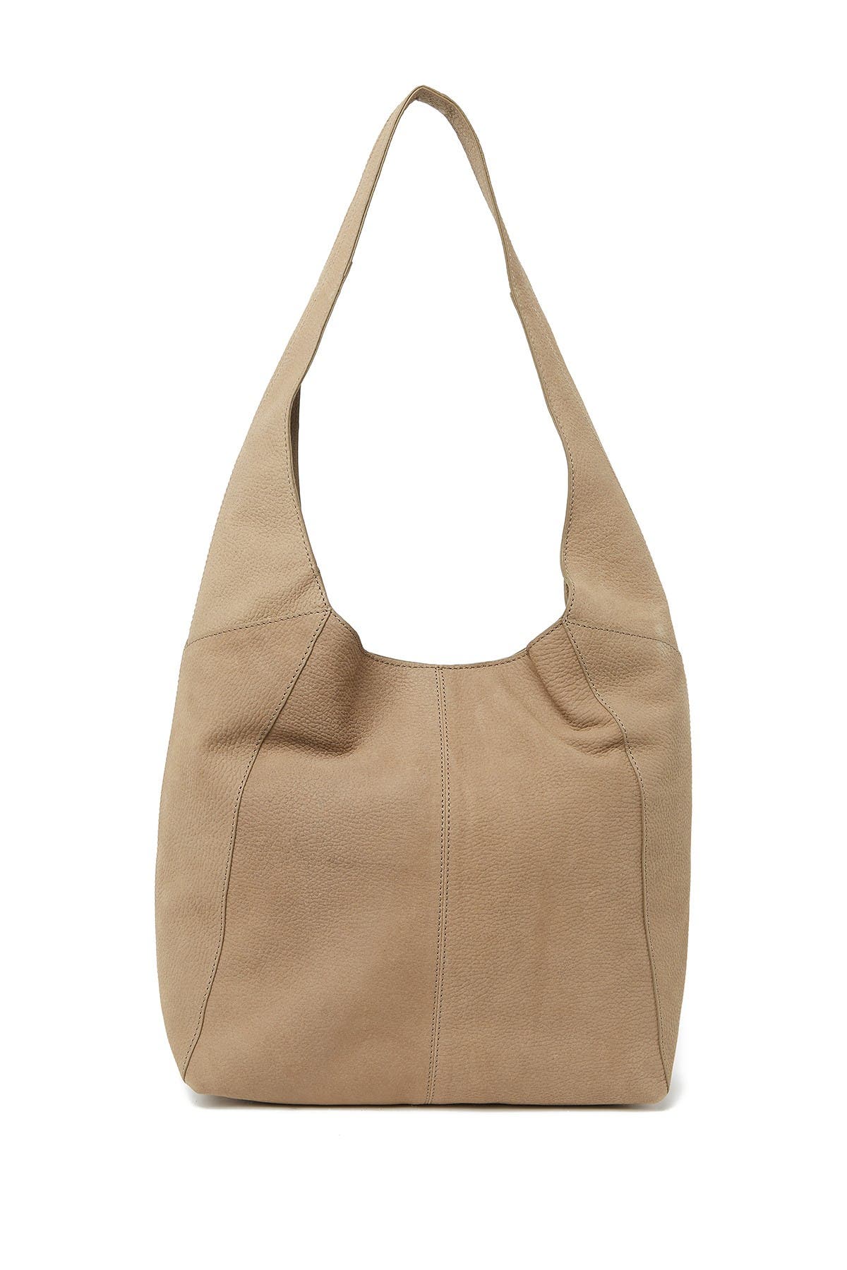 Lucky Brand Patti Leather Hobo Shoulder Bag In Open Grey4