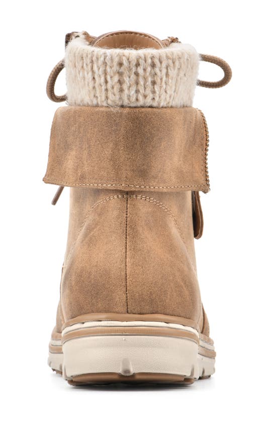 Cliffs By White Mountain Kaylee Boot In Tan/ Fabric/ Sweater