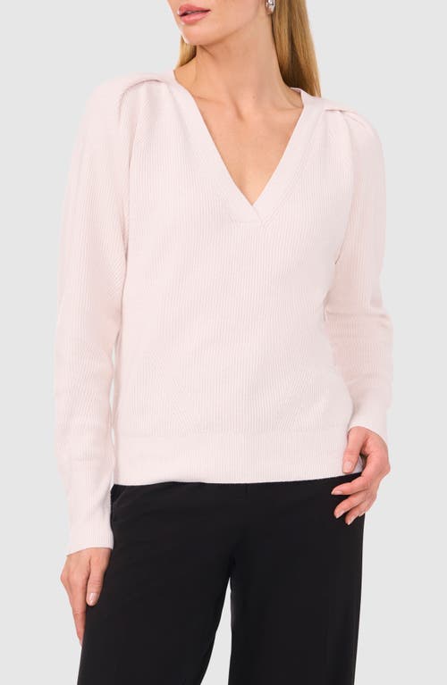 Halogenr Halogen(r) Raglan Rib Sweater In Antique White