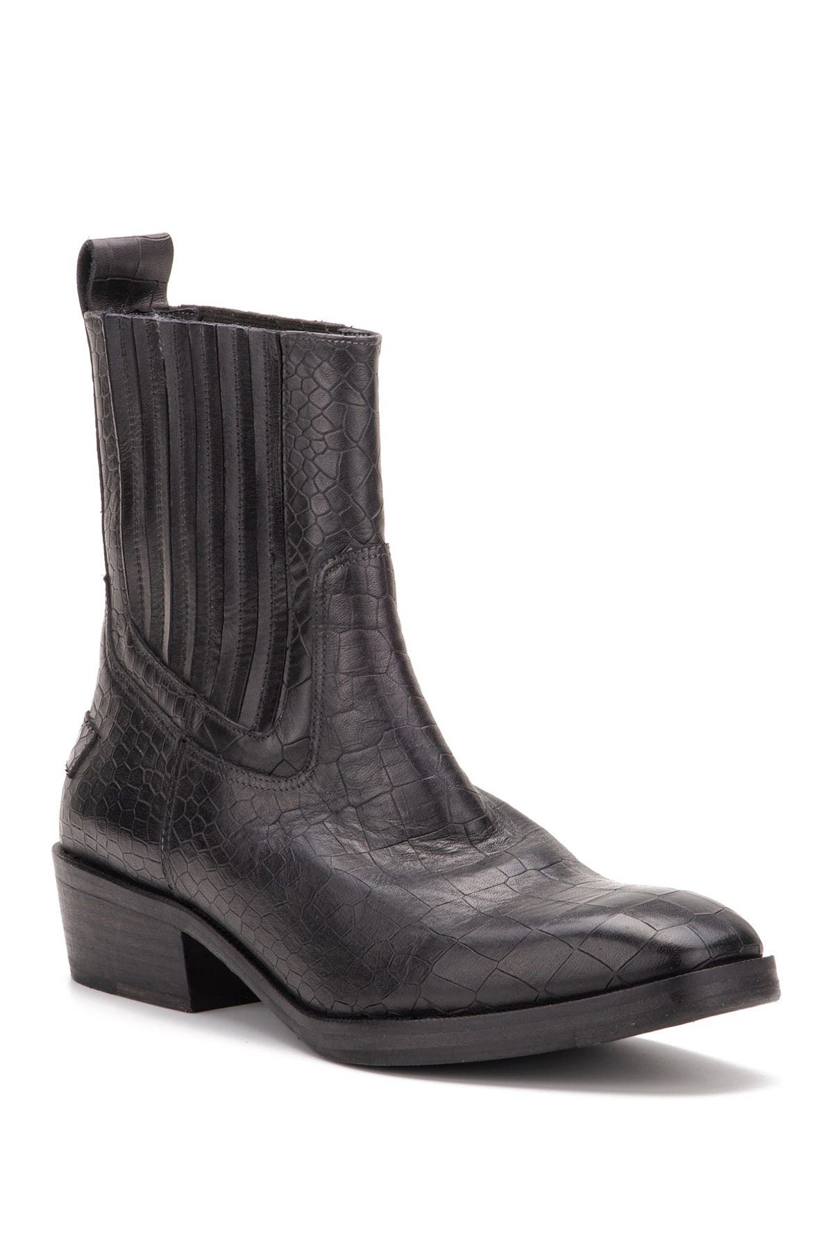 croc embossed boots
