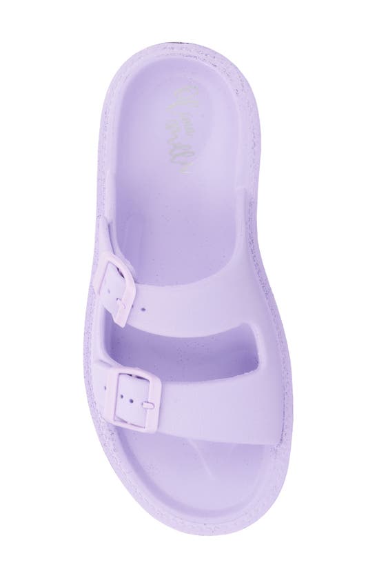 Shop Olivia Miller Sparkles Plaform Slide Sandal In Purple