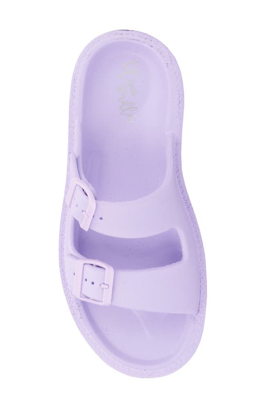 Olivia Miller Sparkles Plaform Slide Sandal In Purple