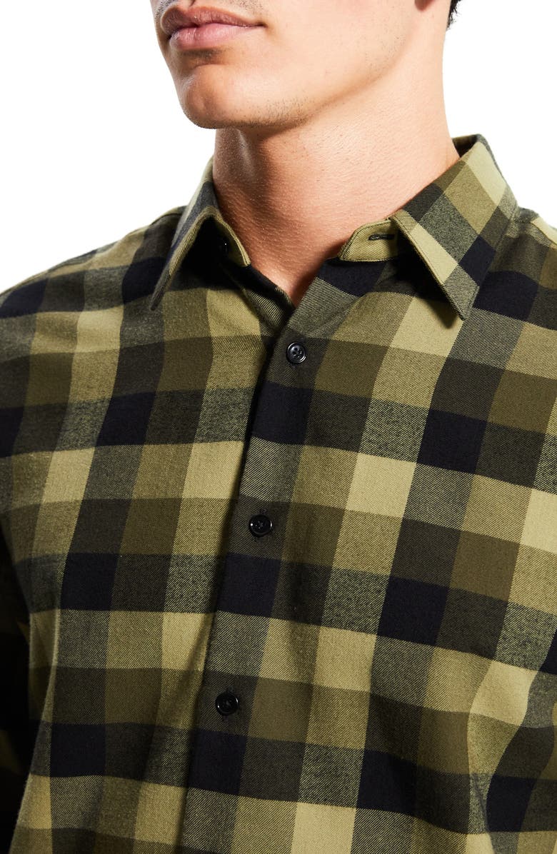 Theory Irving Slim Fit Overdyed Plaid Button-Up Shirt, Alternate, color, 