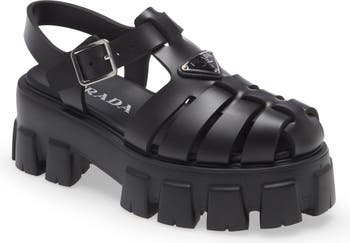 Prada Monolith Rubber Platform Sandals