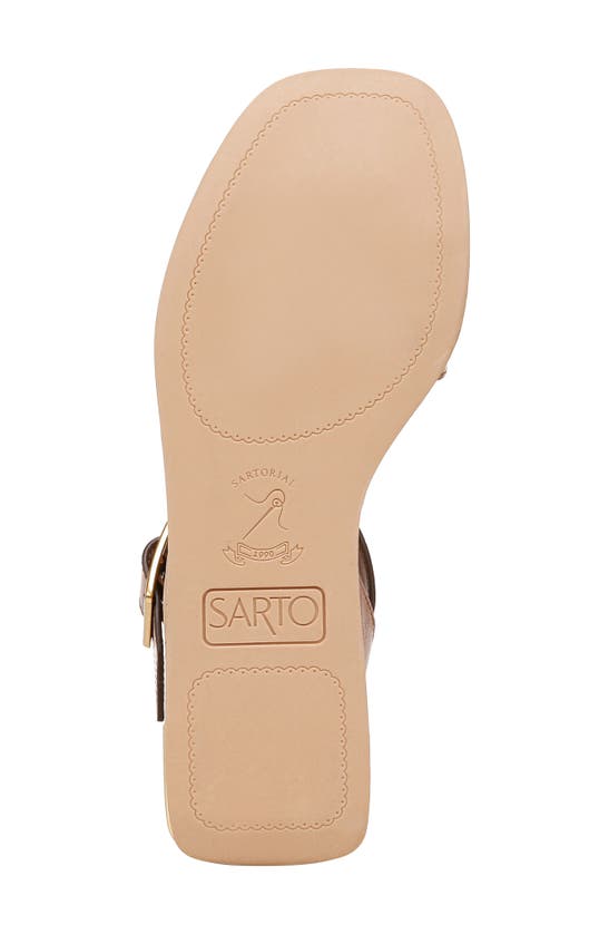 Shop Sarto By Franco Sarto Tilly Ankle Strap Platform Wedge Sandal In Cognac