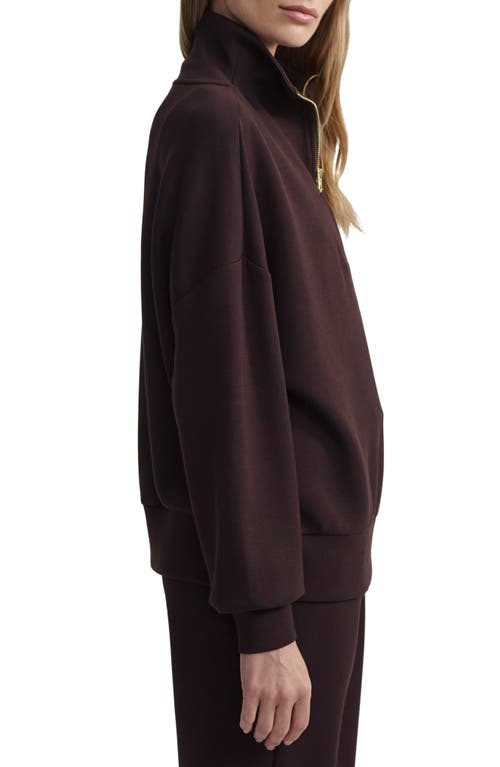 Varley Vine Ottoman Half Zip Pullover In Coffee Bean