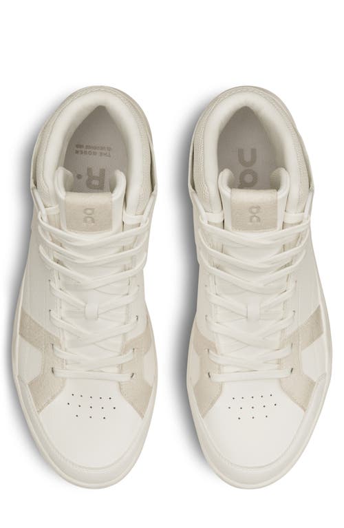 Shop On The Roger Clubhouse Mid Tennis Sneaker In White/sand