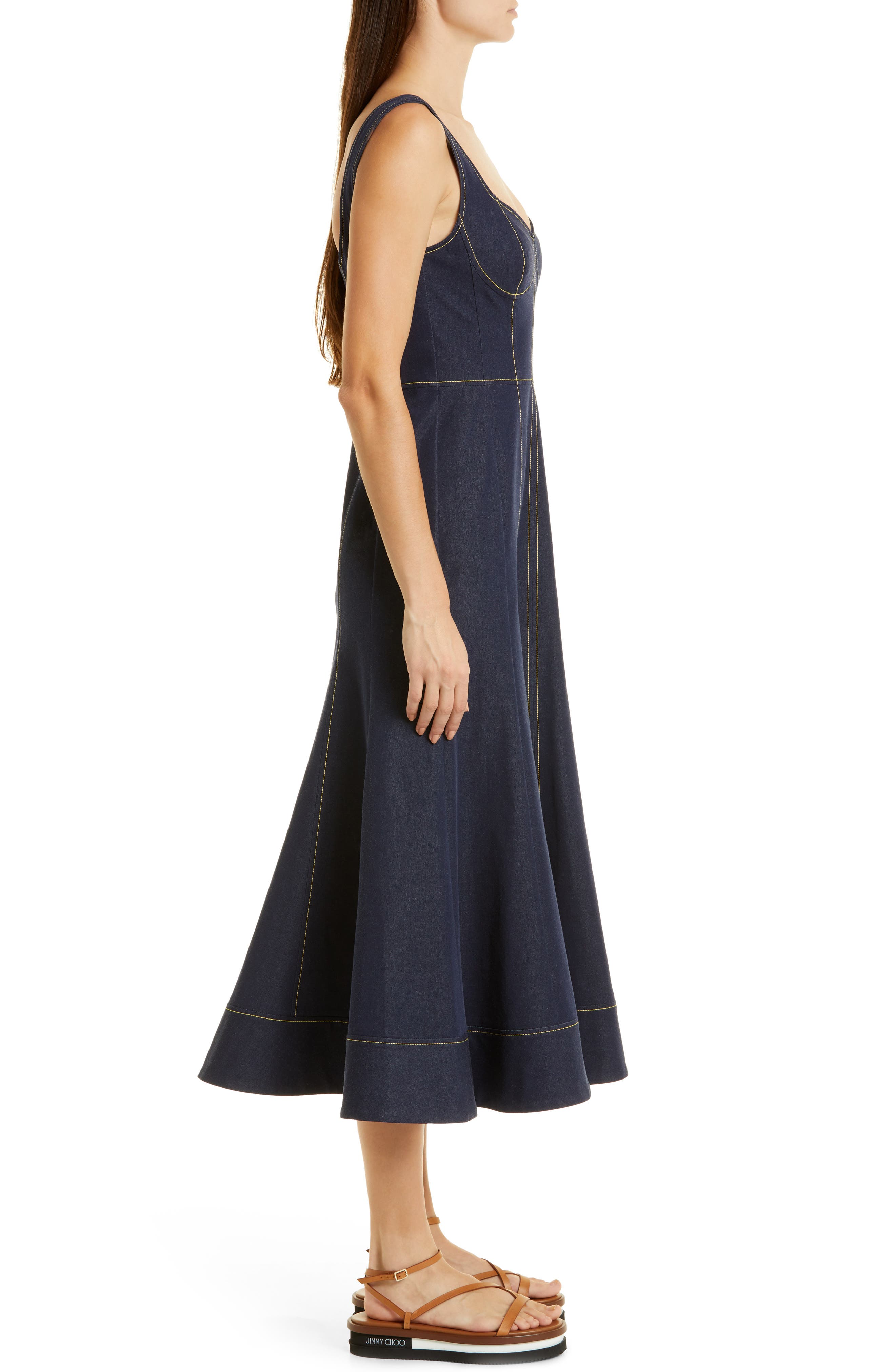 jason wu denim dress Denim Midi Dress by Jason Wu x RTR