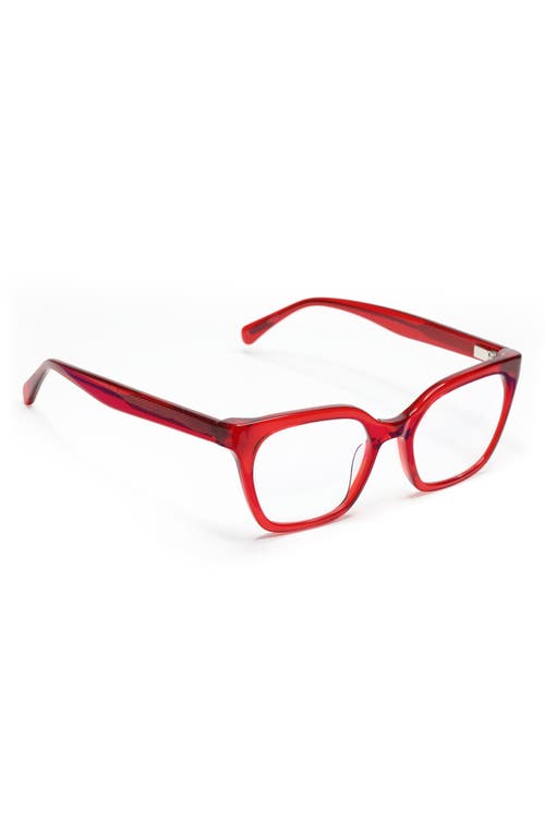 Shop Eyebobs Overlook 51mm Reading Glasses In Red Crystal/clear