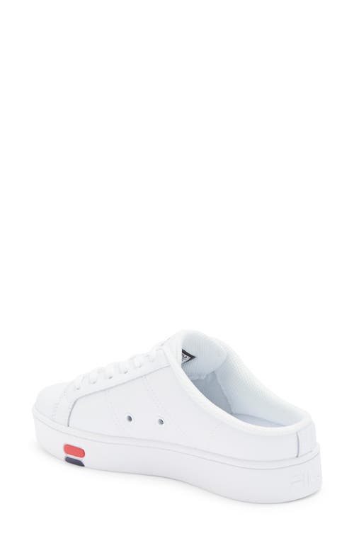 Shop Fila Redmond Mule Sneaker In White/navy/red