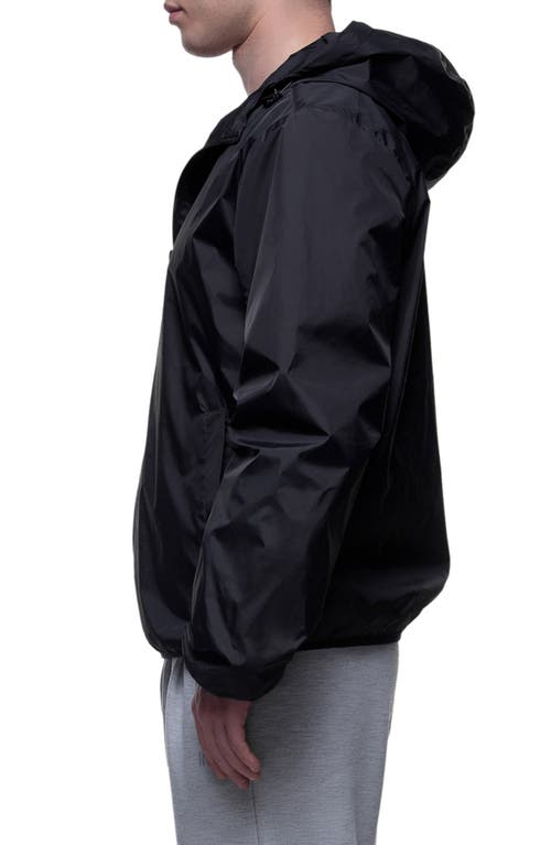Rokka&rolla Packable Mesh Lined Windbreaker In Black