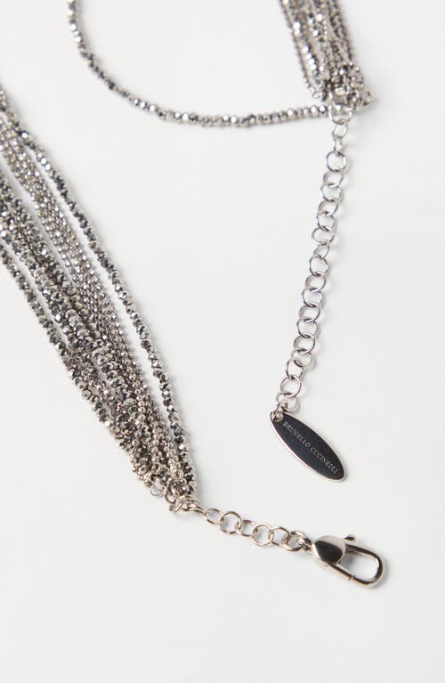 Shop Brunello Cucinelli Vetro And Sterling Silver Necklace